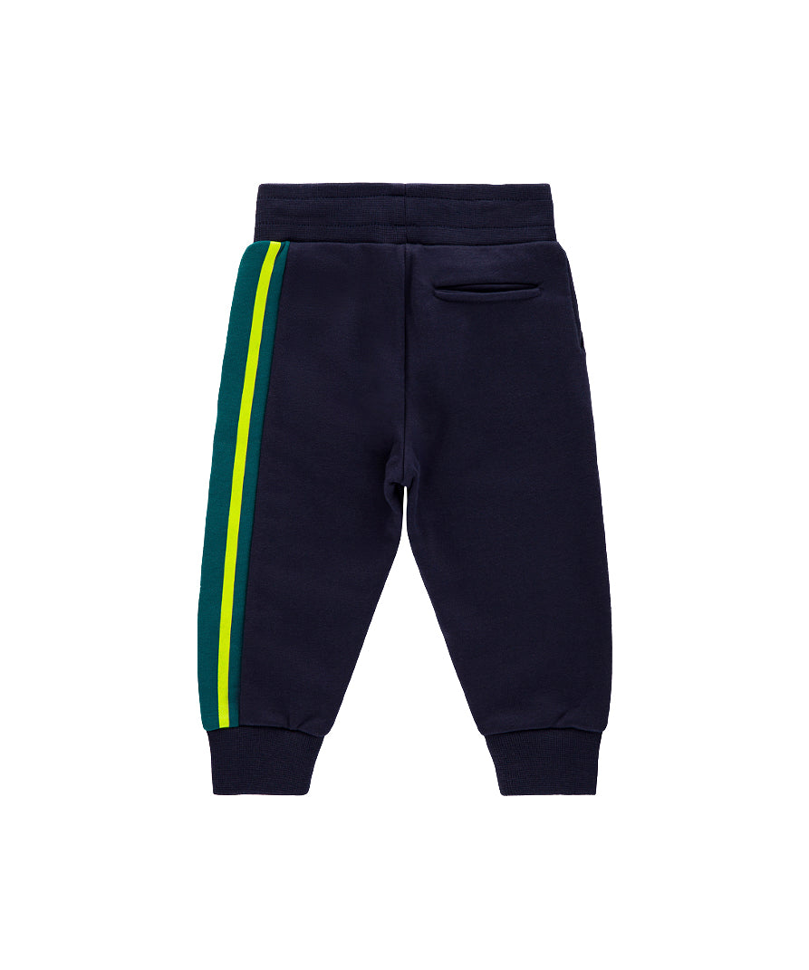 Iceberg Kids Pantaloni Blu con Banda Logo per Neonati (retro)