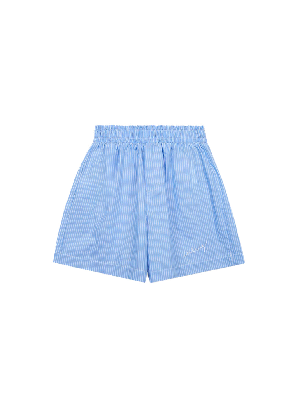 Iceberg Kids Shorts Celeste a Righe per Neonate