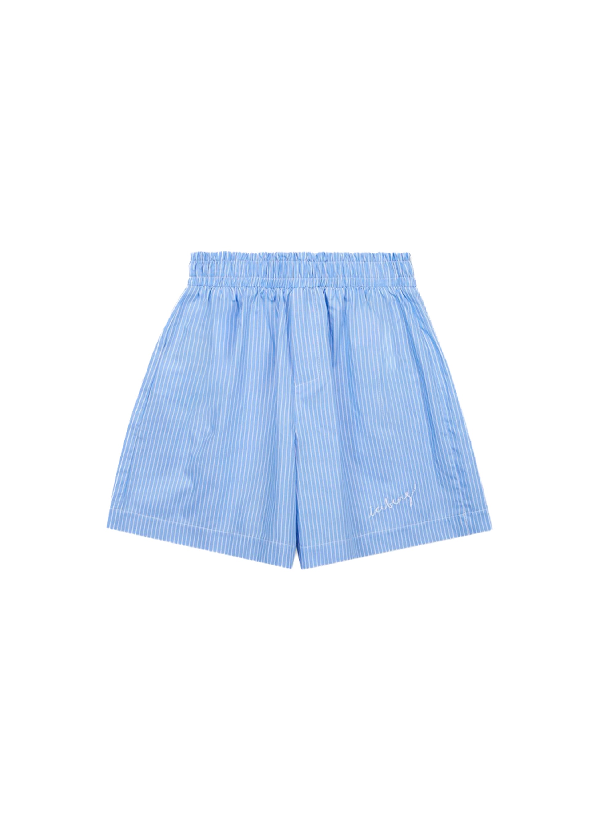 Iceberg Kids Shorts Celeste a Righe per Neonate