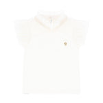 Angel's Face T-shirt Panna con Colletto per Bambine