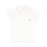 Angel's Face T-shirt Panna con Colletto per Bambine