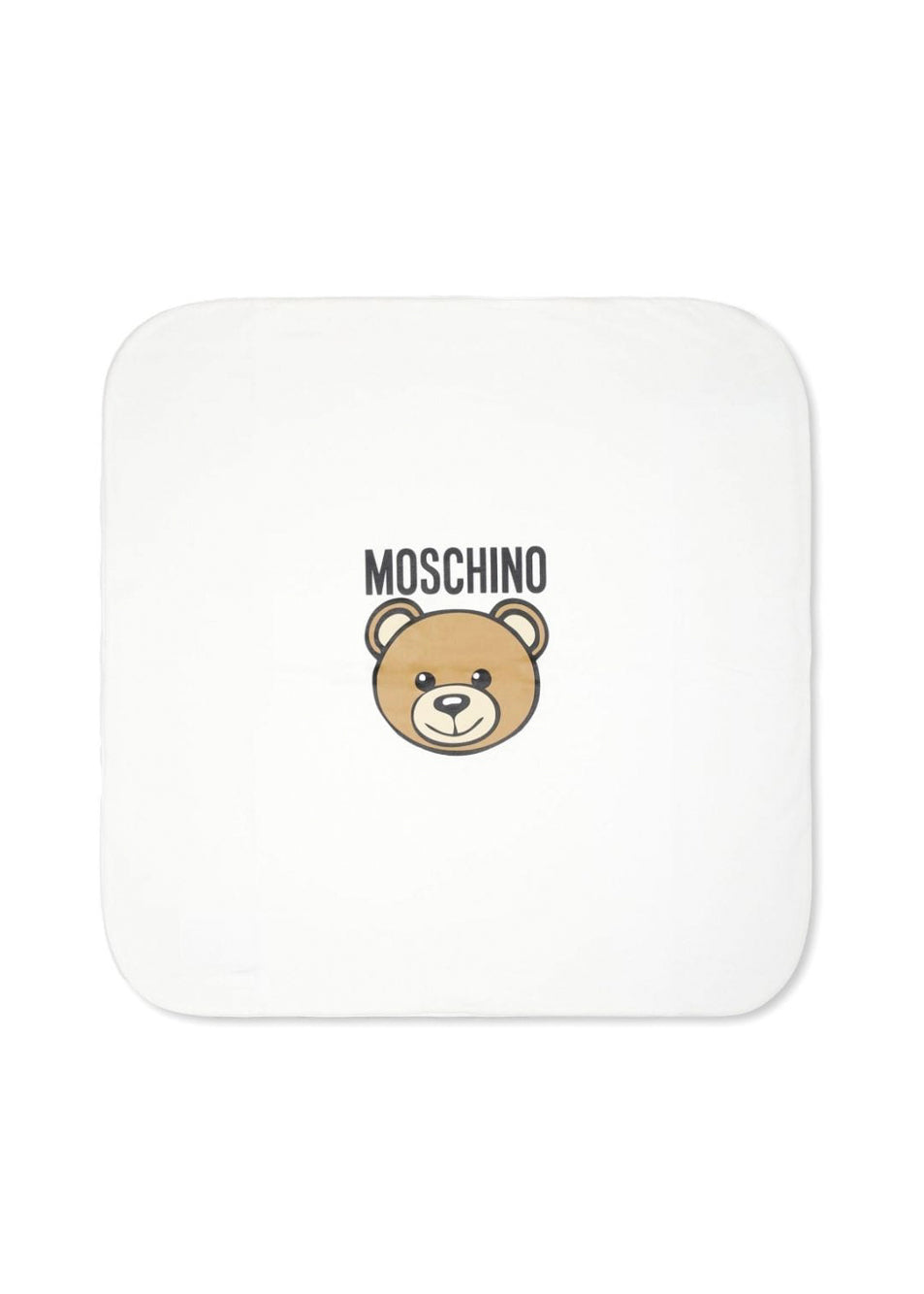 Moschino Kids Coperta Panna con Teddy Bear per Neonati