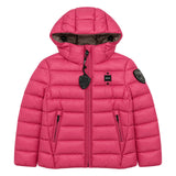 Blauer Kids Piumino Con Cappuccio Rosa Per Bambine
