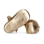 Elisabetta Franchi La Mia Bambina Ballerine oro con Strass per Neonate