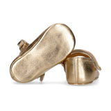 Elisabetta Franchi La Mia Bambina Ballerine oro con Strass per Neonate