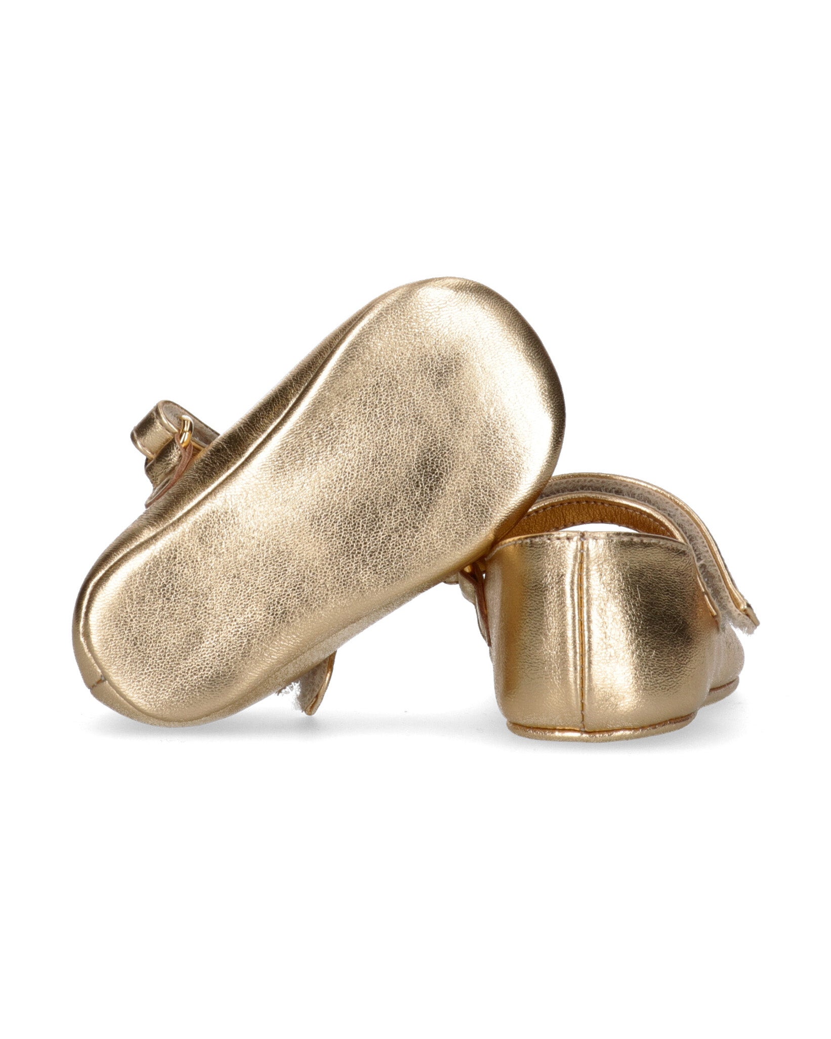 Elisabetta Franchi La Mia Bambina Ballerine oro con Strass per Neonate