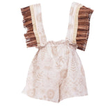 Cocò et Mamà Salopette Maia Beige per Bambine
