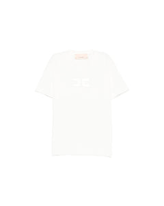 Elisabetta Franchi La Mia Bambina T-shirt Avorio con Logo per Neonate
