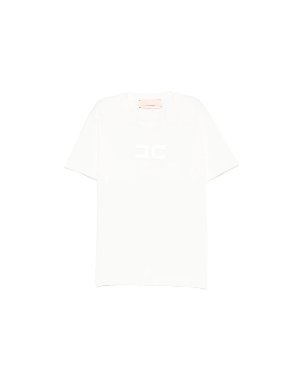 Elisabetta Franchi La Mia Bambina T-shirt Avorio con Logo per Neonate