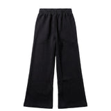 Elisabetta Franchi La Mia Bambina Pantalone a Palazzo Nero con Ricamo Logo per Bambine