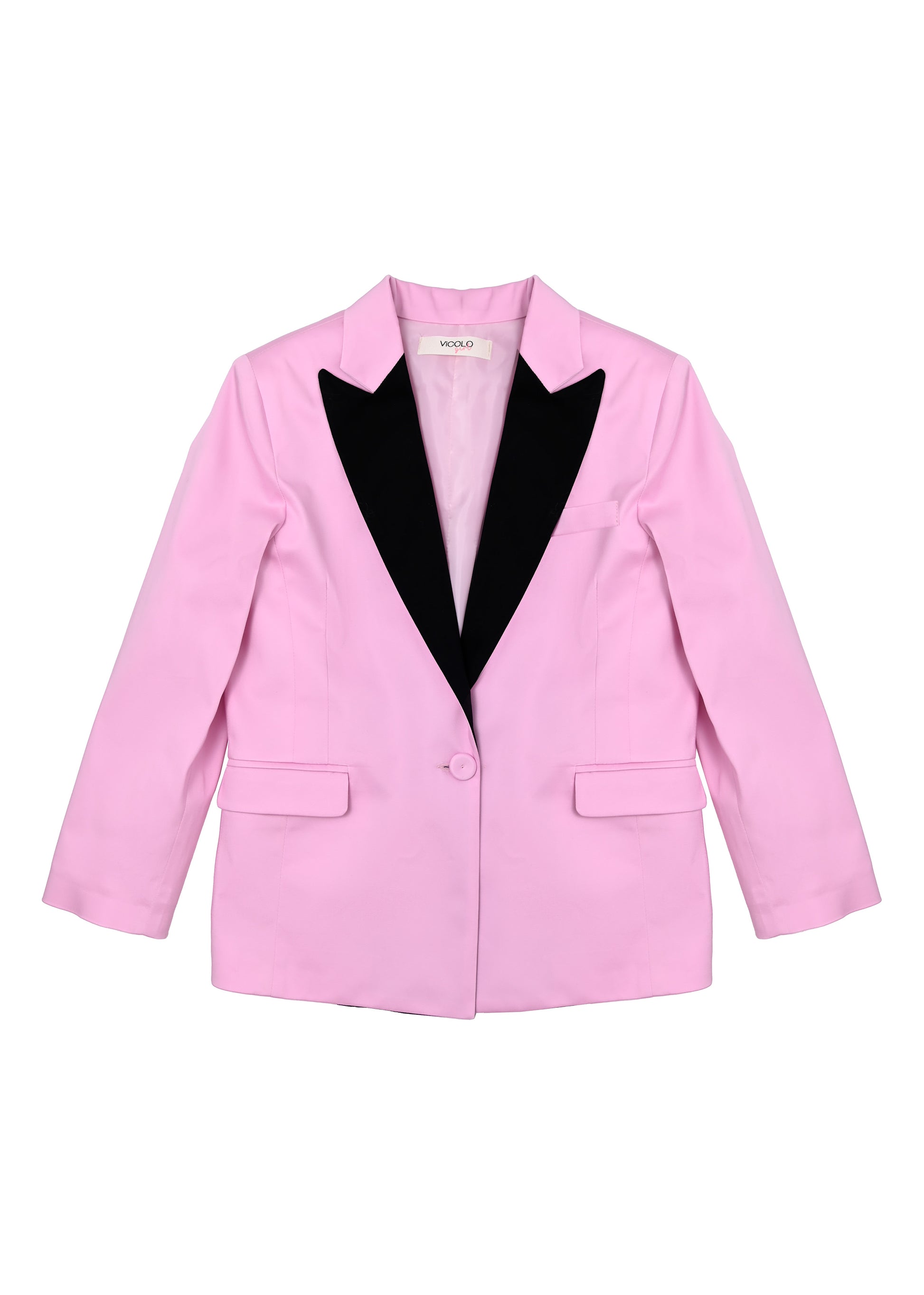 Vicolo Kids Giacca Blazer Rosa/Nero per Bambine