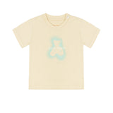 Palm Angels Kids T-Shirt Sabbia con Logo Teddy per Neonati