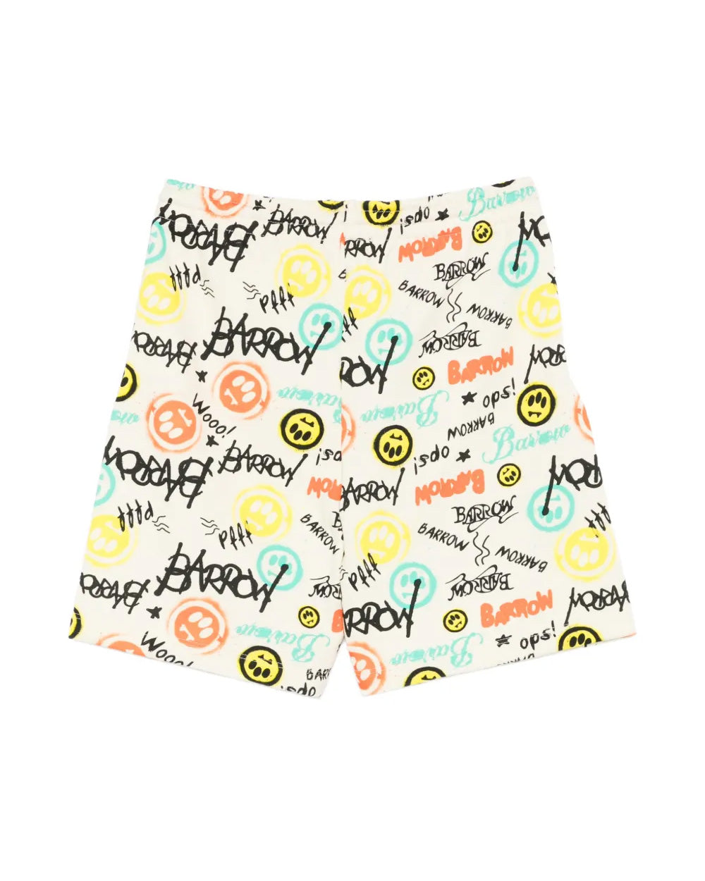 Barrow Kids Short Crema Fantasia All-Over Logo per Bambine