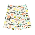 Barrow Kids Short Crema Fantasia All-Over Logo per Bambine