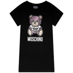 Moschino Kids Abito Nero con Teddy Bear per Bambine