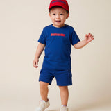 Dsquared2 Kids T-shirt Blu Cobalto con Stampa Logo a Contrasto per Neonati