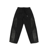 John Richmond Kids Pantalone Nero con Strisce in Pelle per Bambini