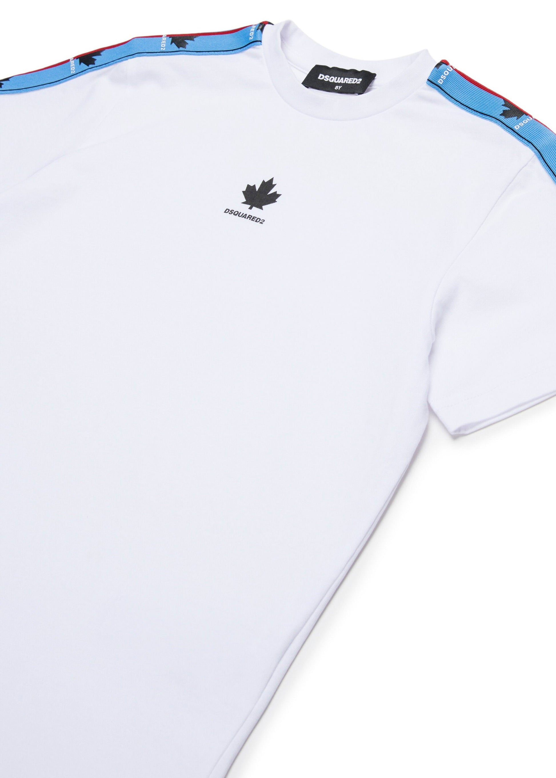 Dsquared2 Kids T-Shirt Bianca con Banda Logo per Bambini