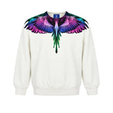 Marcelo Burlon County of Milan Kids Felpa Cocco con Stampa Ali Multicolor per Bambine