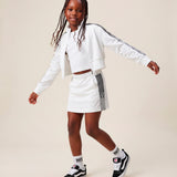 Gcds Kids White Skirt with Logo Side Bands for Girls