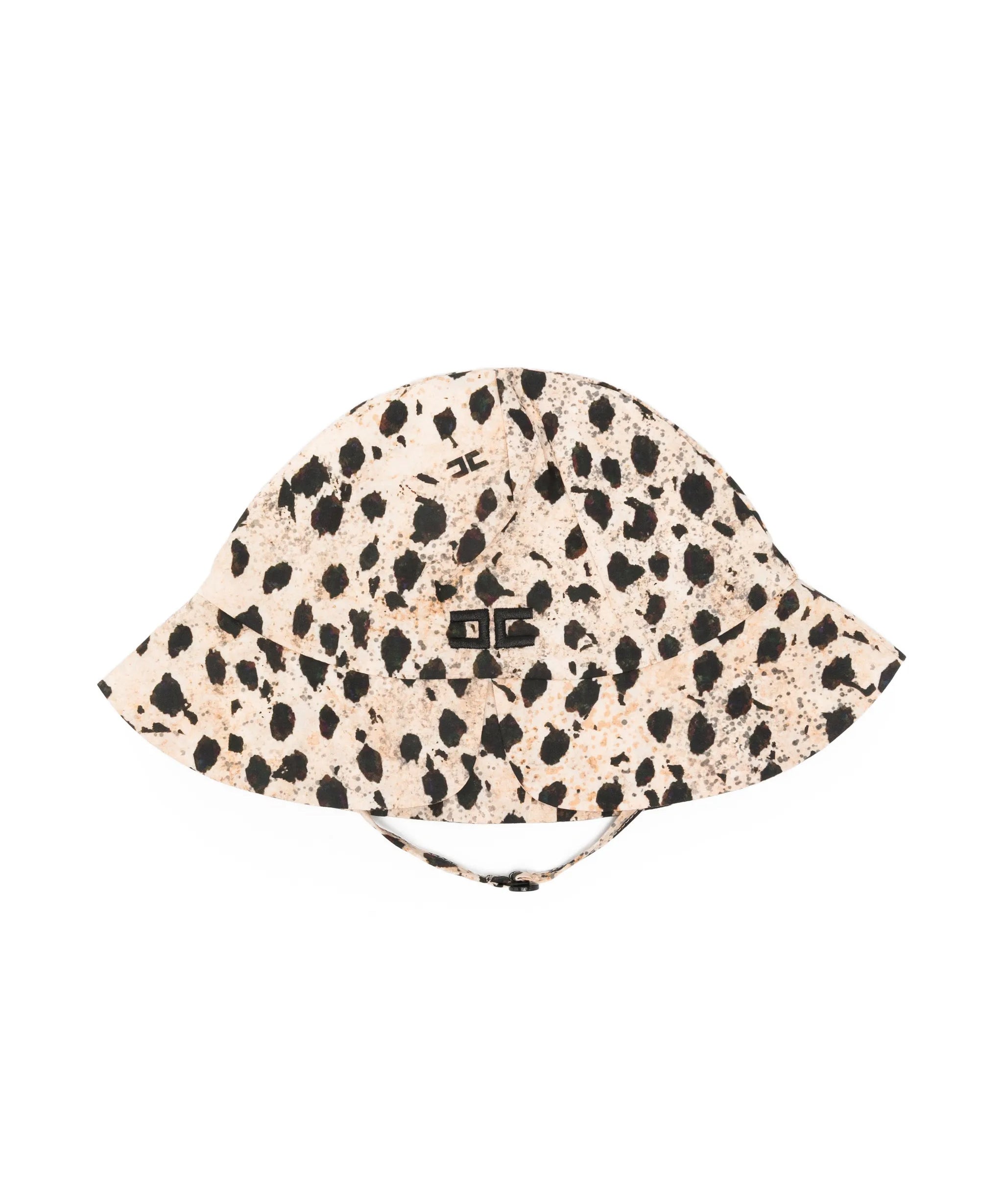 Elisabetta Franchi La Mia Bambina Cappello Pescatore con Motivo Animalier e Logo per Neonate