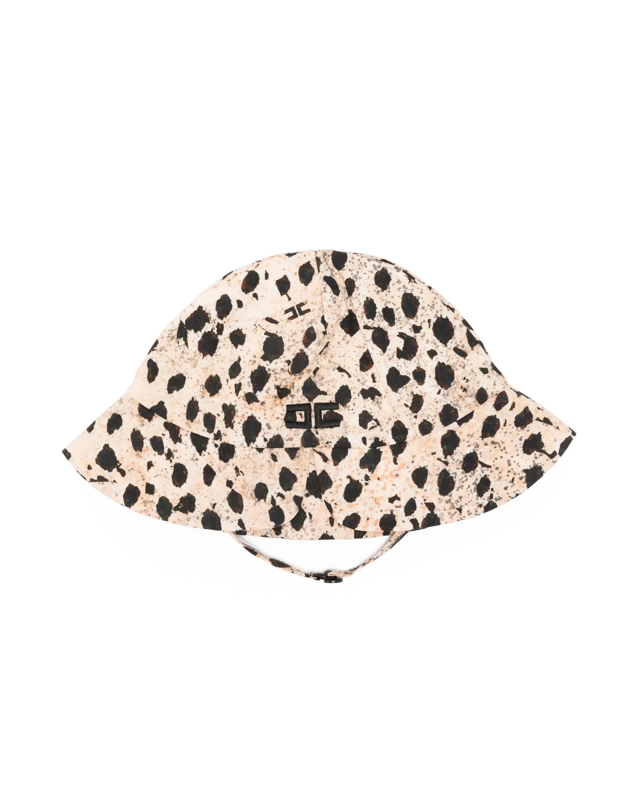 Elisabetta Franchi La Mia Bambina Cappello Pescatore con Motivo Animalier e Logo per Neonate