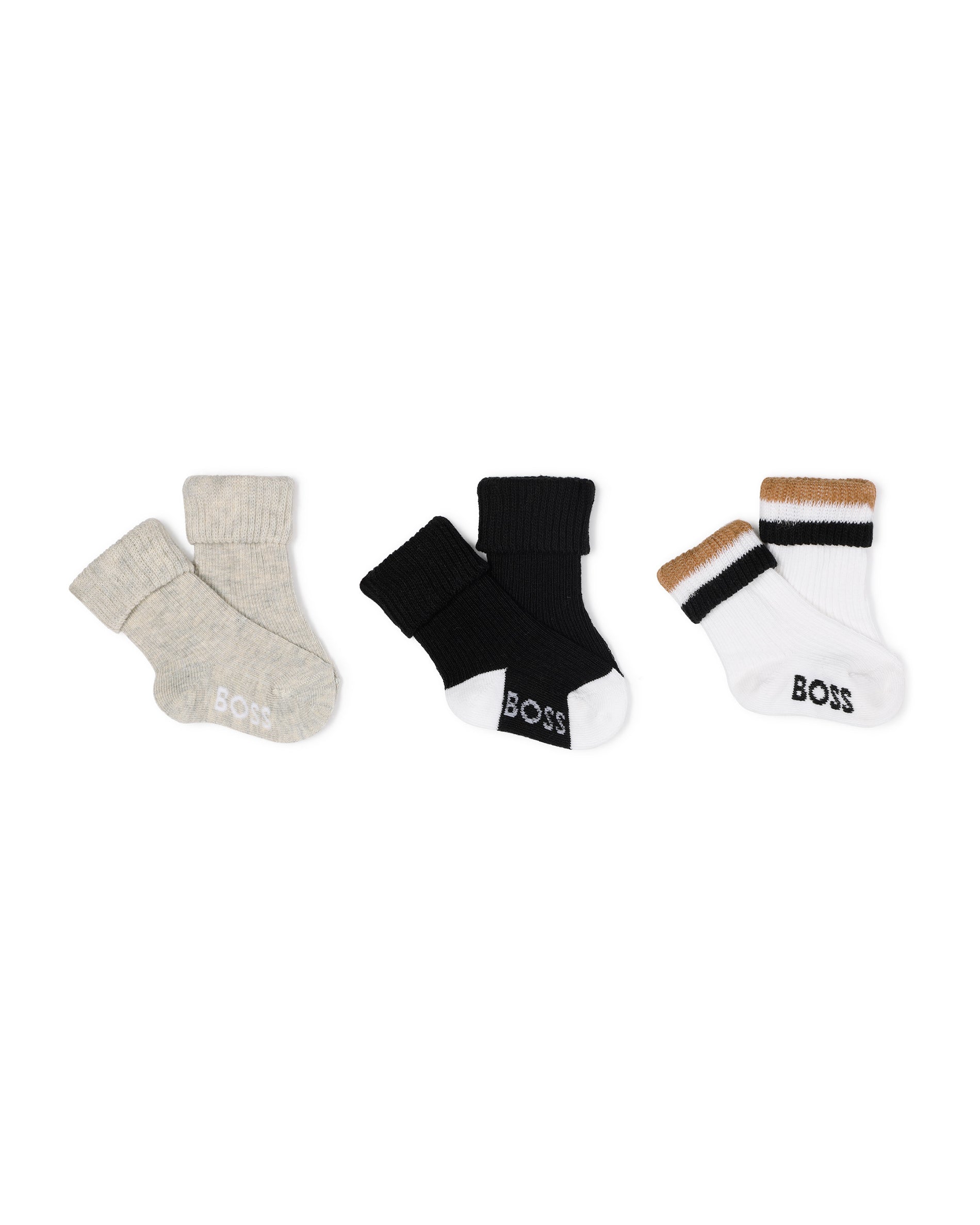Boss Kids Set Calzini Blue/Bianco/Grigio per Neonati