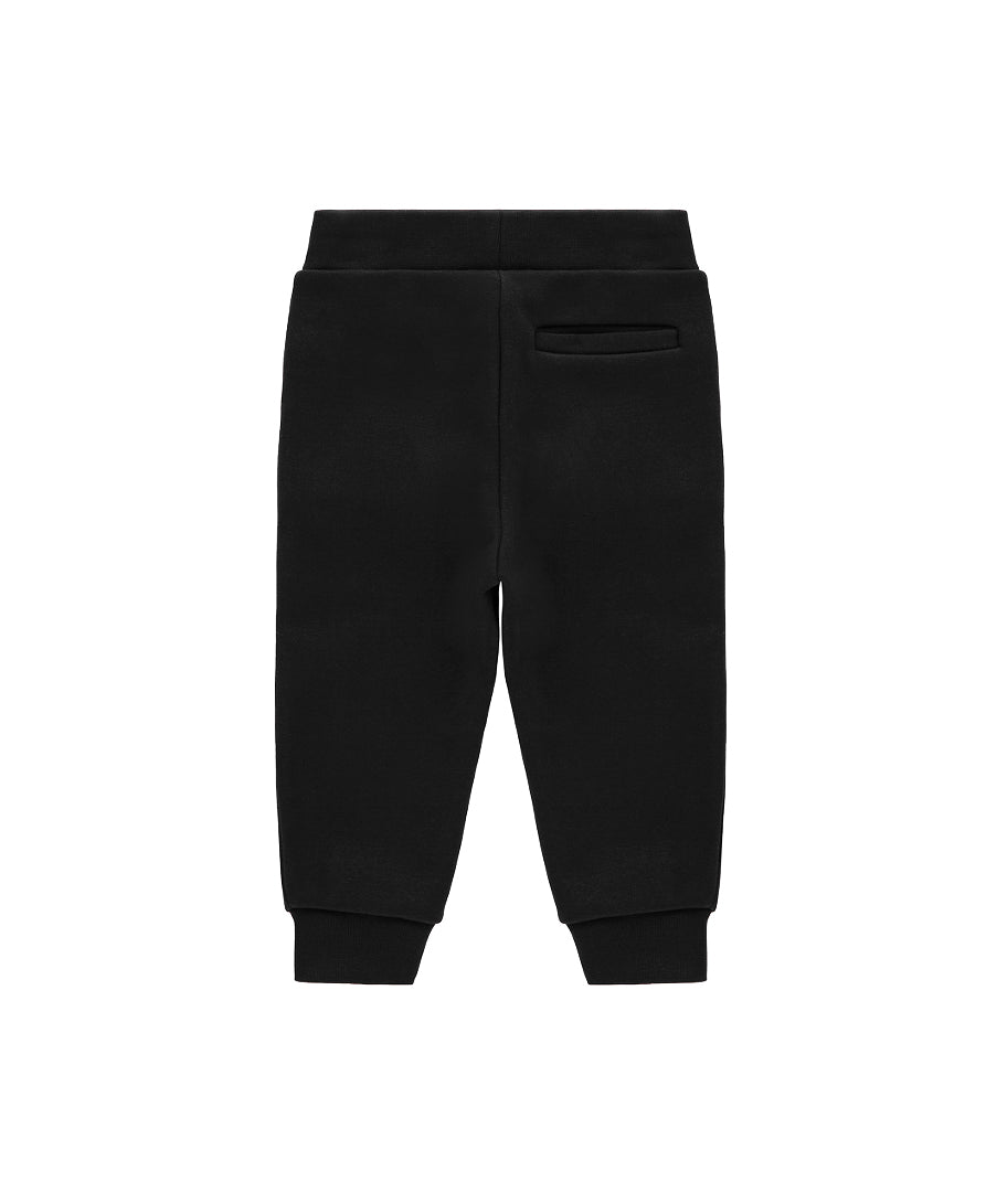 Iceberg Kids Pantaloni Joggers Neri con Logo Relief per Neonati (retro)