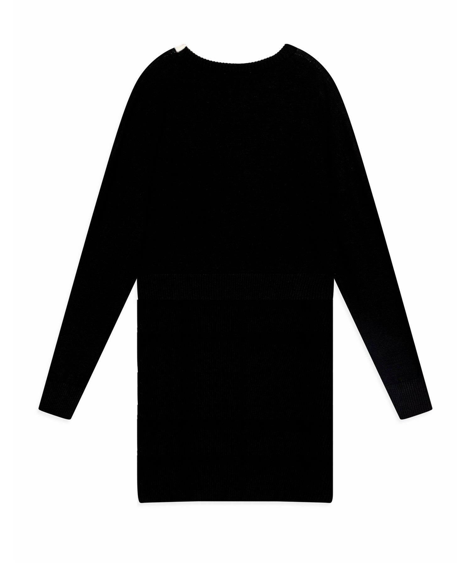 Pinko Kids Abito Nero in Maglia con Intarso Logo per Bambine (retro)
