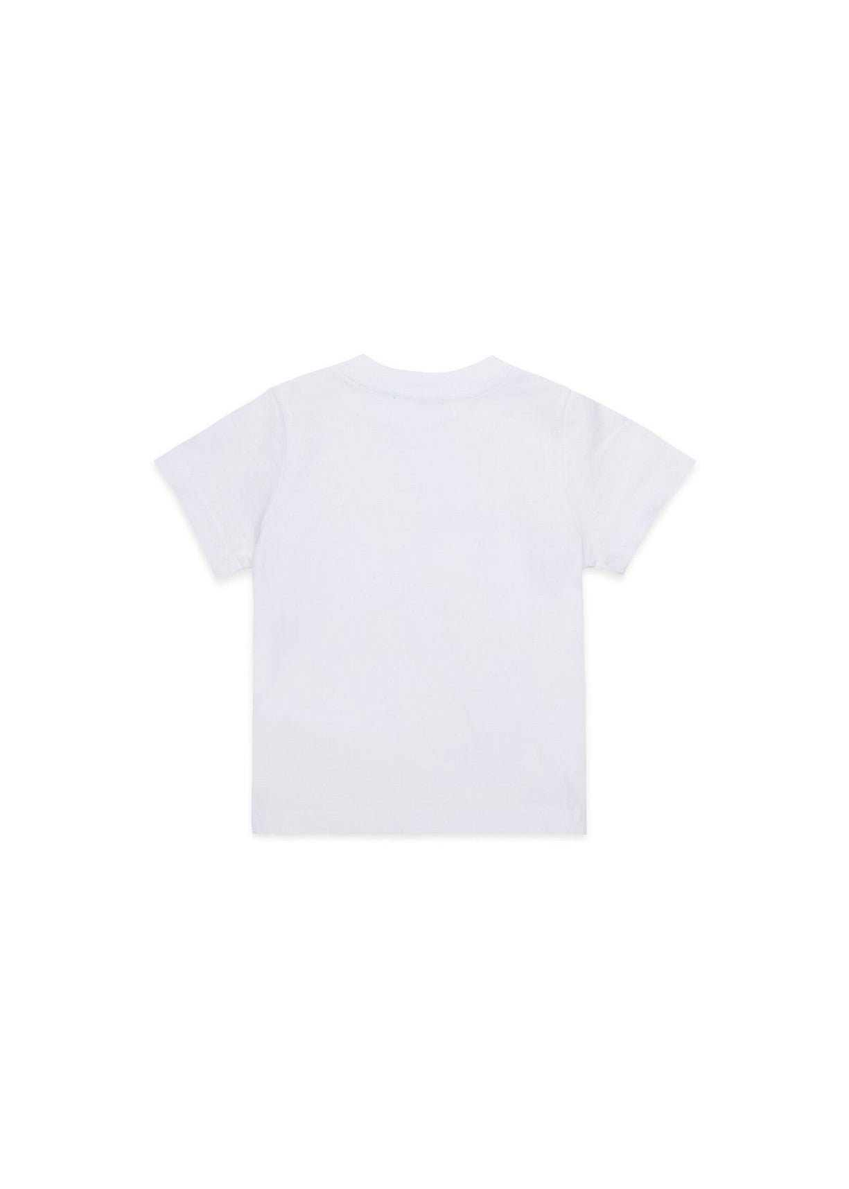 Dsquared2 Kids White T-shirt with Leaf Print for Babies