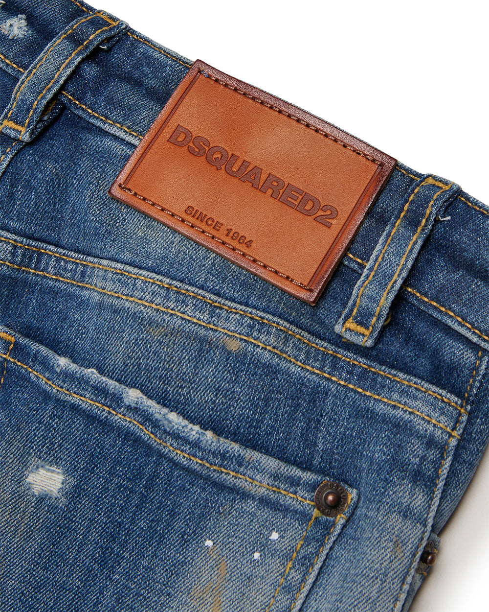 Dsquared2 Kids Pantalone in Denim con Patch Unisex
