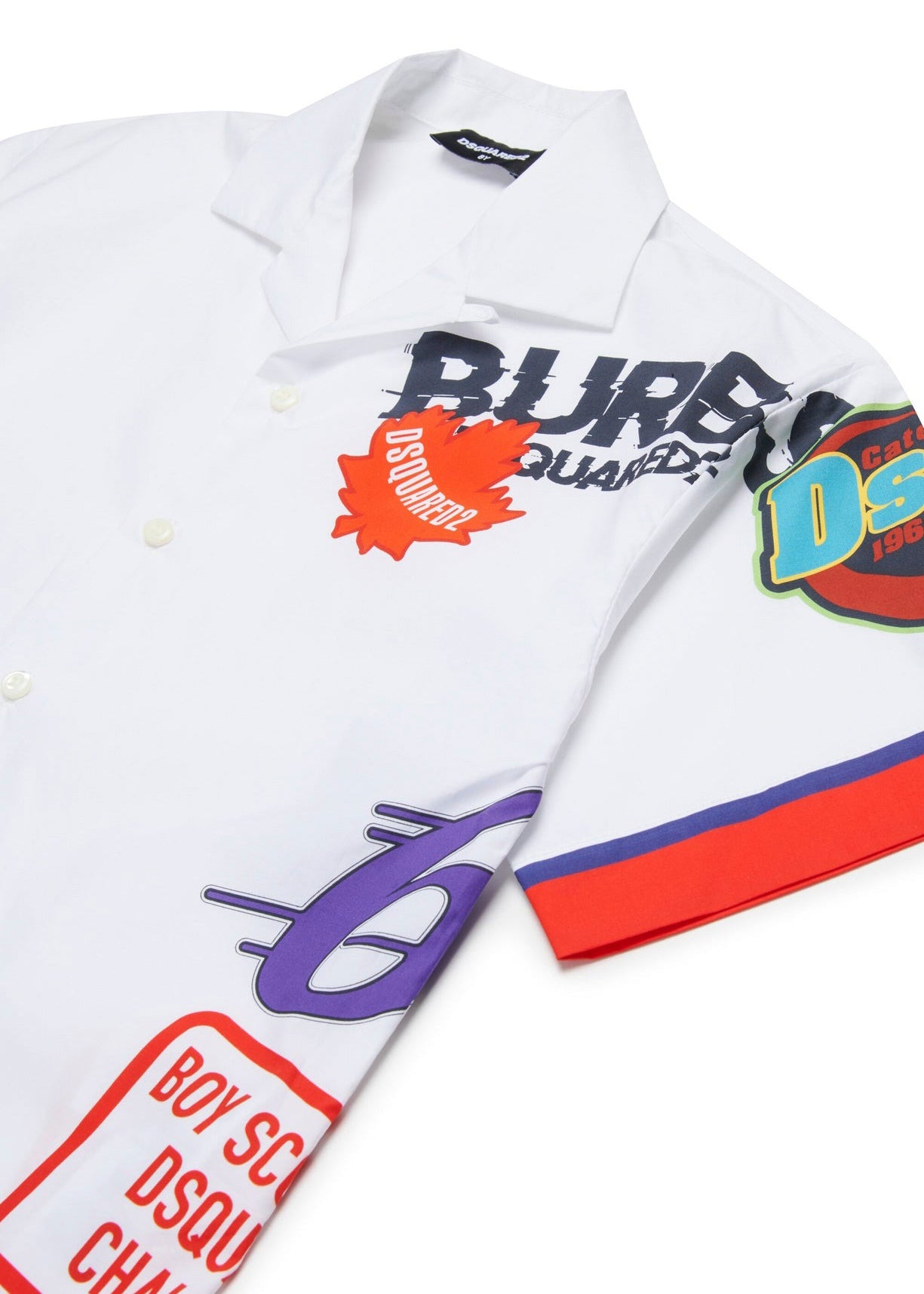 Dsquared2 Kids White Urban Graphic Shirt for Kids
