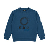 Suns Kids Felpa Girocollo Petrolio con Stampa Bambini