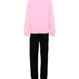 John Richmond Kids Completo Tuta in Felpa Rosa con Logo Lettering per Bambine