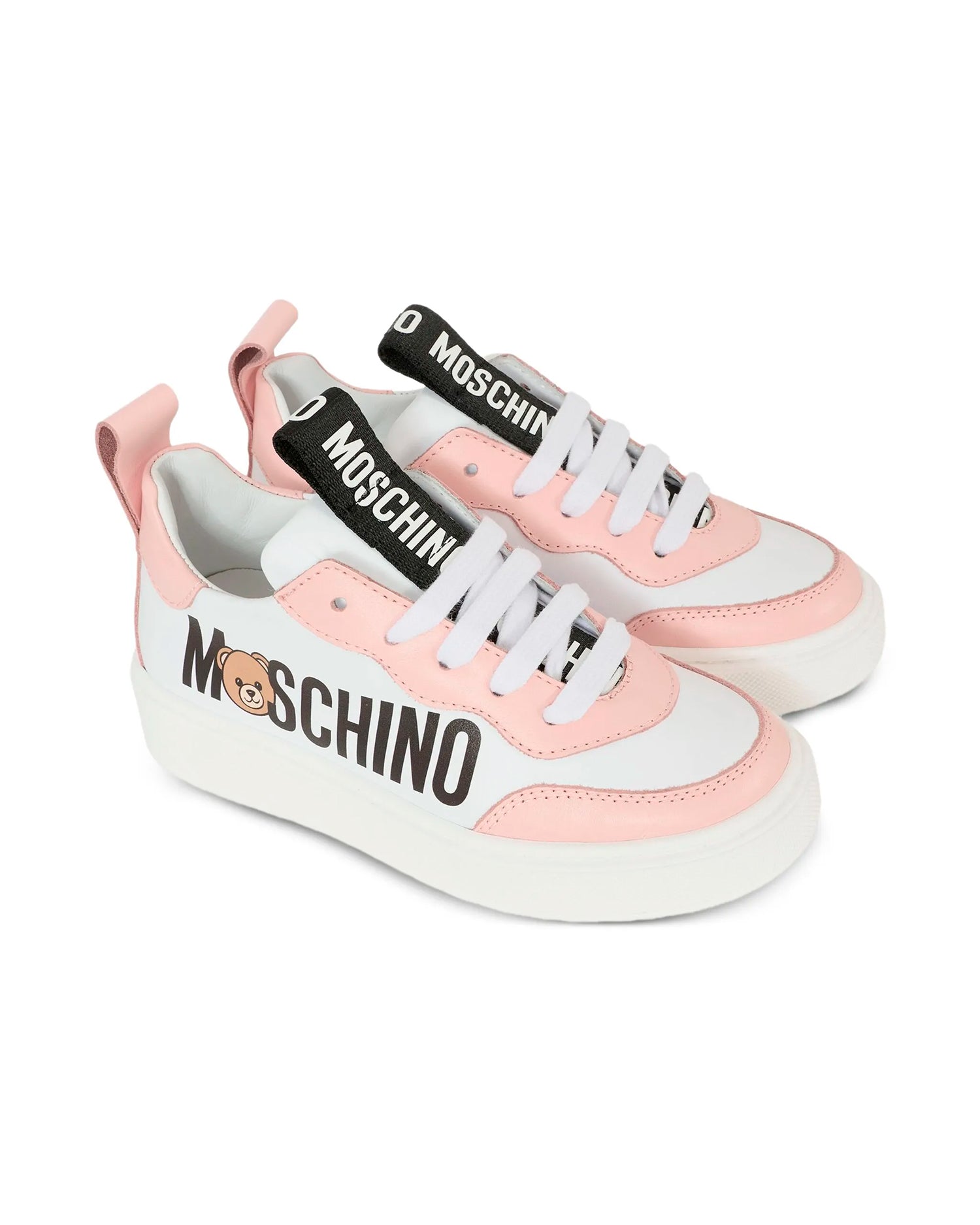 Moschino Kids Scarpette con Logo Laterale per Bambine