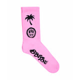 Barrow Kids Calzini Rosa con Stampa Logo Smile per Bambini (fronte)