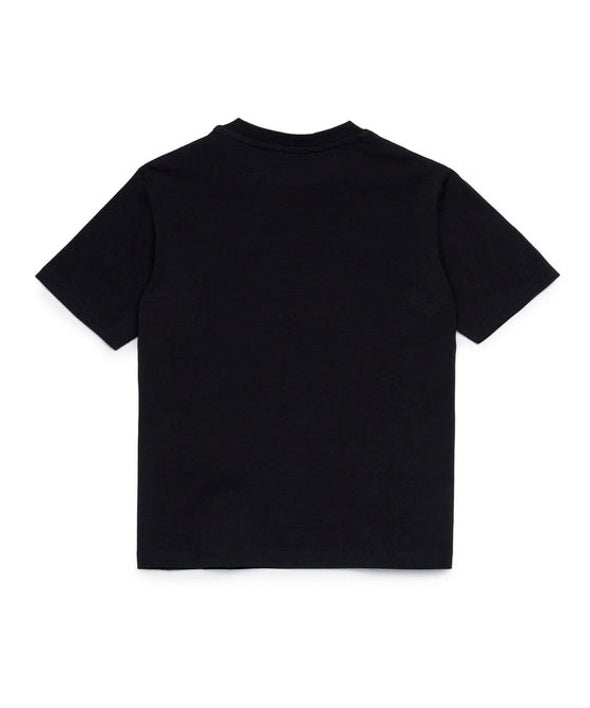 Diesel Kids T-shirt Nero con Logo Macro D per Bambini