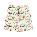 Barrow Kids Short Crema Fantasia All-Over Logo per Bambine