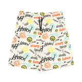 Barrow Kids Short Crema Fantasia All-Over Logo per Bambine