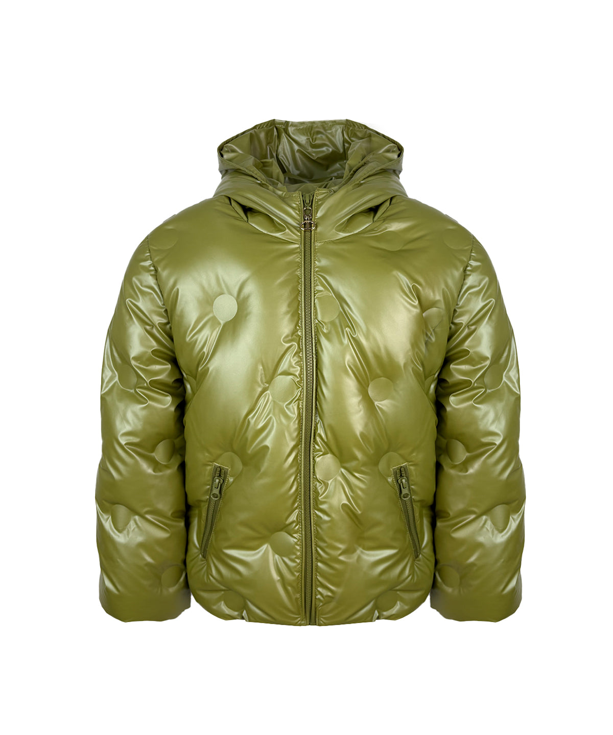 Twinset Kids Bomber Invernale Verde con Cappuccio per Bambine