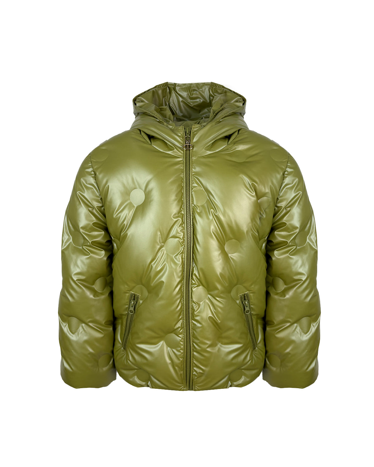 Twinset Kids Bomber Invernale Verde con Cappuccio per Bambine