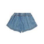 Diesel Kids Short di Jeans con Logo Oval D per Neonate