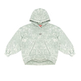 Diesel Kids Felpa Leggera Grigio Sfumato con Logo in Rilievo per Bambine