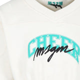 MSGM Kids Felpa Crop Crema Cheer per Bambine (dettaglio)