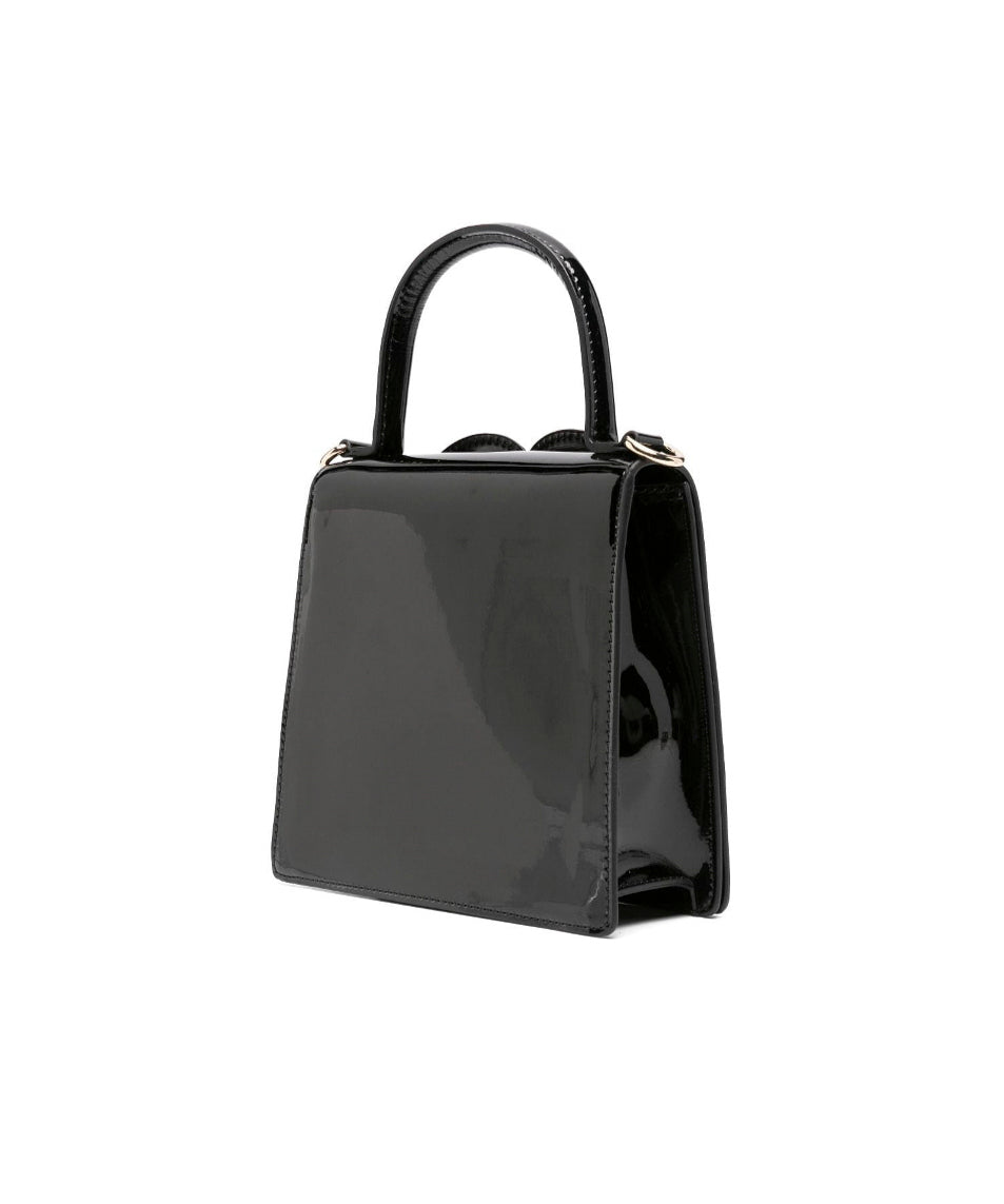 MSGM Kids Borsa Nera con Logo Groffato per Bambine (retro)