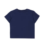 Moschino Kids T-Shirt Blue con Logo Teddy Bear per Neonati