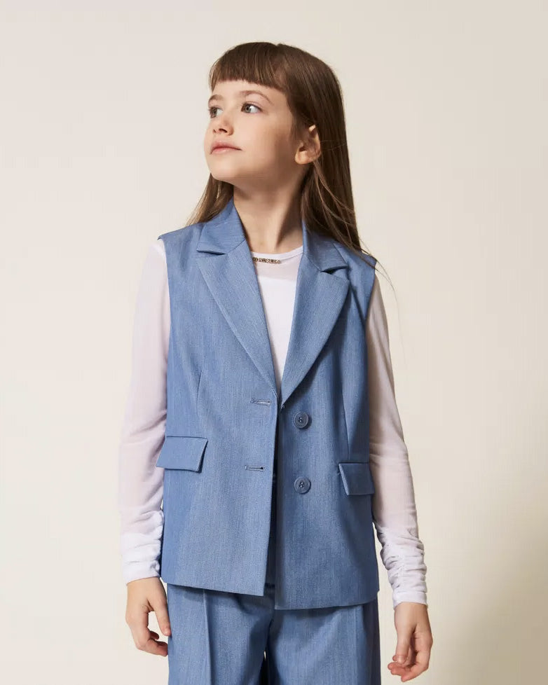 Twinset Kids Gilet Cielo per Bambine