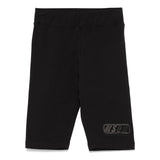 MSGM Kids Ciclista Nero con Ricamo Logo per Bambine (fronte)