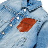 Dsquared2 Kids Giacca in Denim Blu Chiaro per Bambine