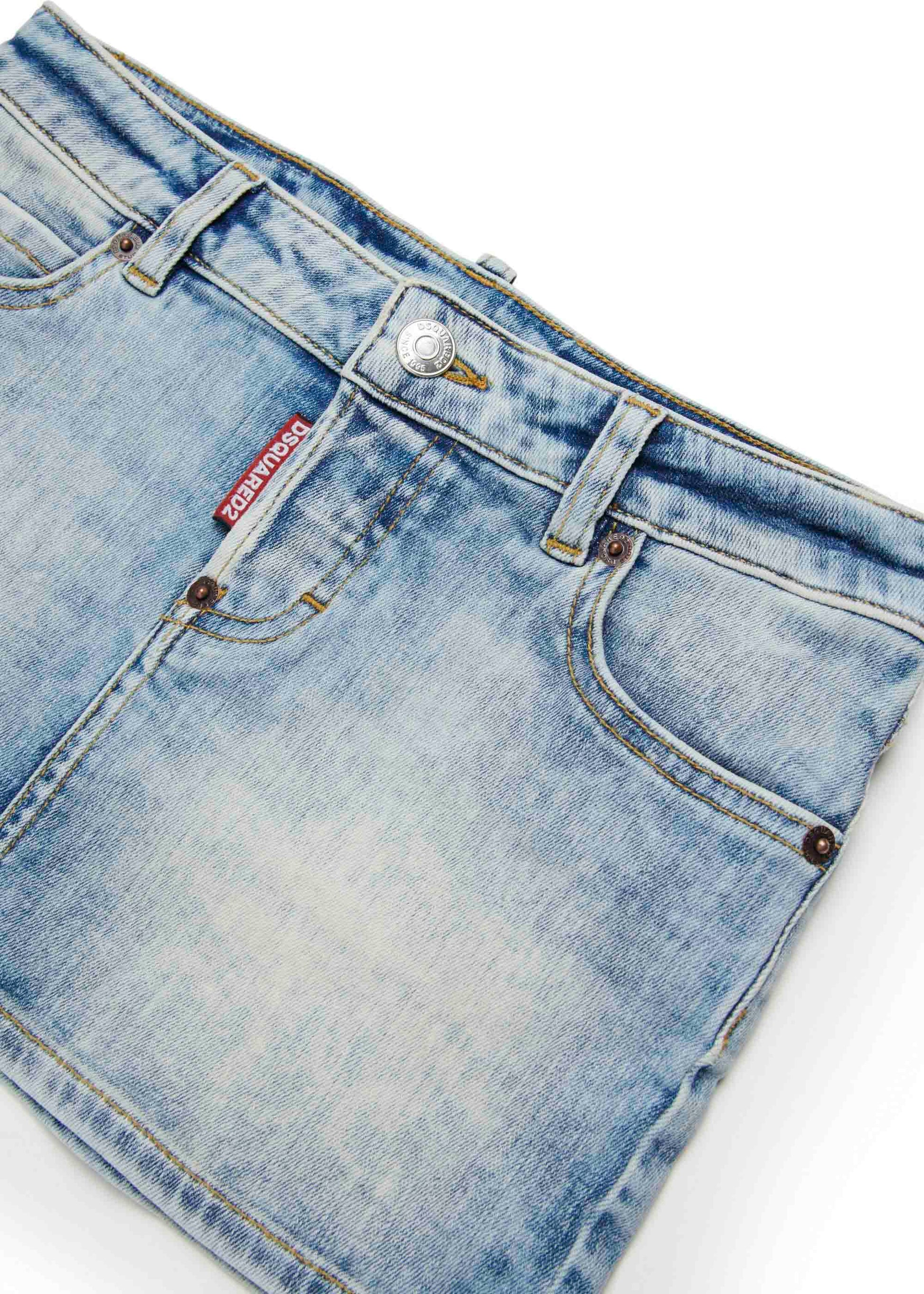 Dsquared2 Kids Gonna Denim Marmorizzata per Bambine